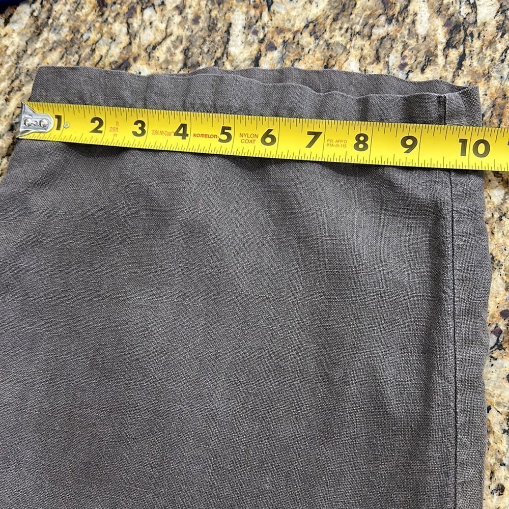 Eileen Fisher Brown Linen Wide Leg Mid Rise Pants Size M - Picture 5 of 13